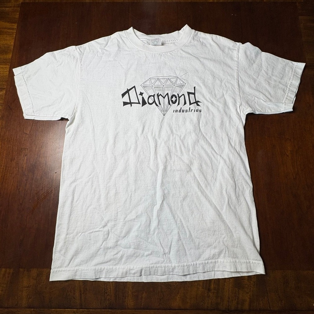 Diamond Supply Co Diamond Industries White T-Shirt Vintage 2000s Size Medium